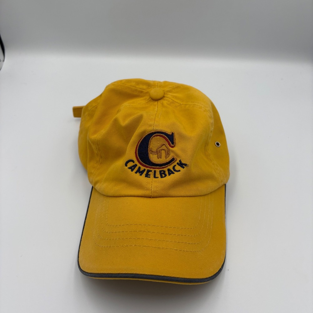 Imperial Camelback Golf Hat OSFA Yellow Embroidered Strapback Cap